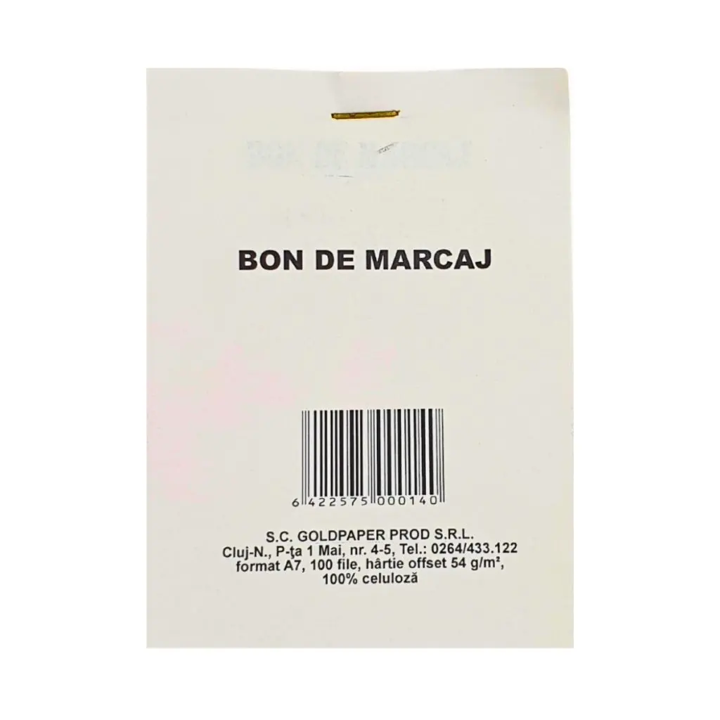 bon de marcaj spate