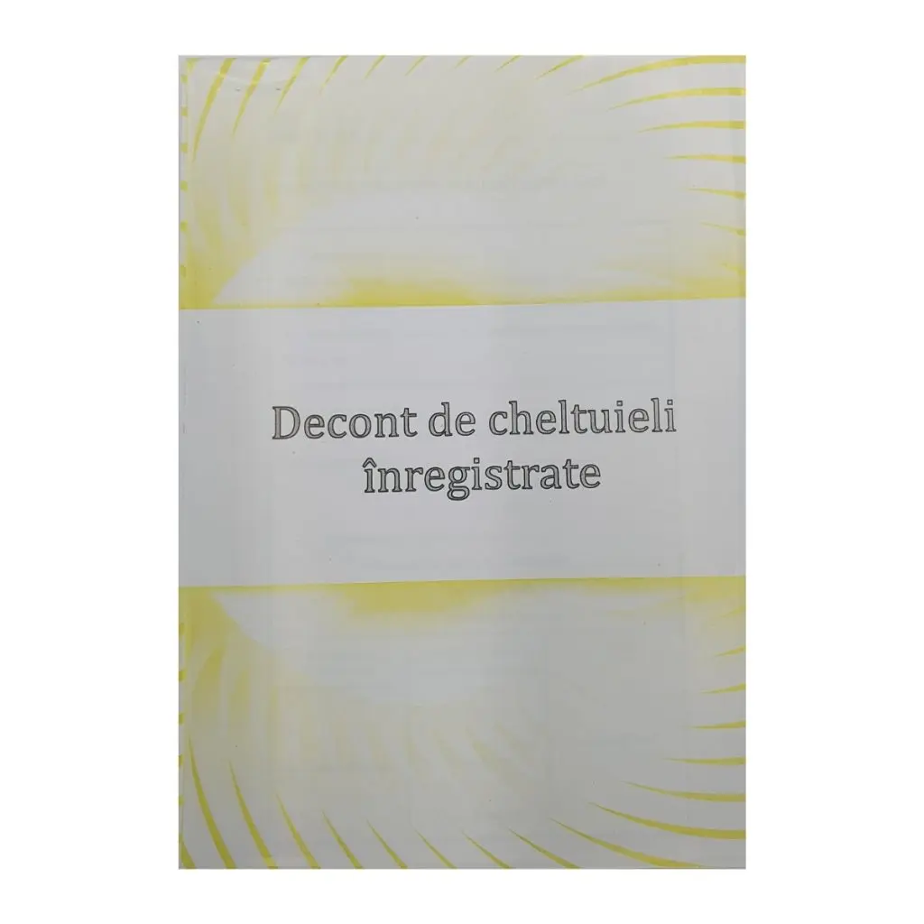 decont de cheltuieli inregistrate fata